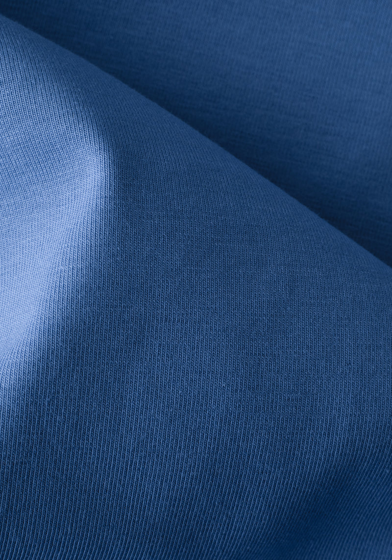 Lapis Blue Cotton Undershirt - Short Sleeve