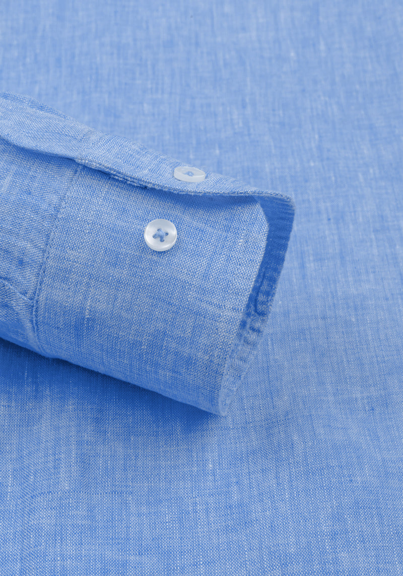 Sea Blue Belgian Linen Shirt