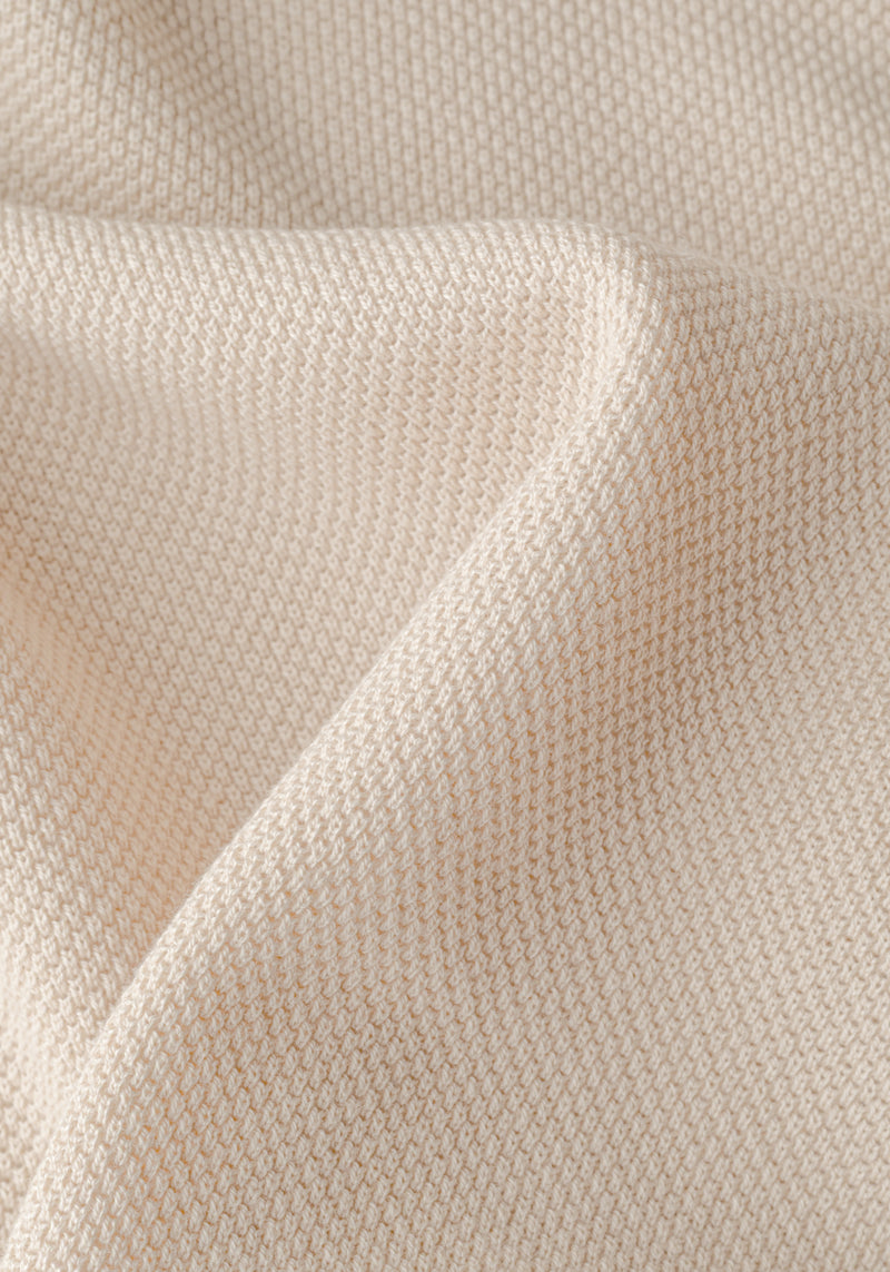 Muse Beige Knitted Polo Shirt
