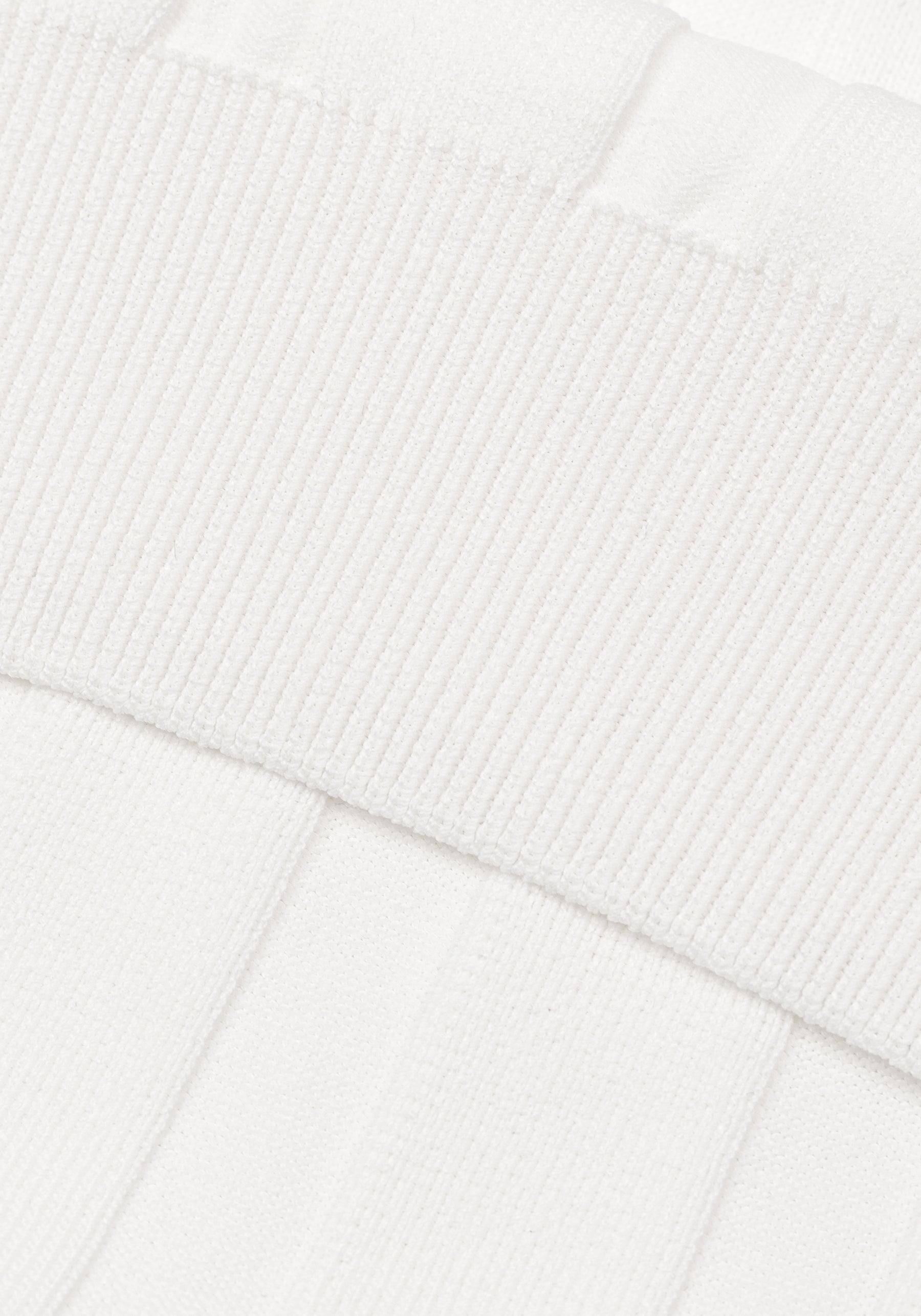 Misty White Polyamide Knitted Polo Shirt