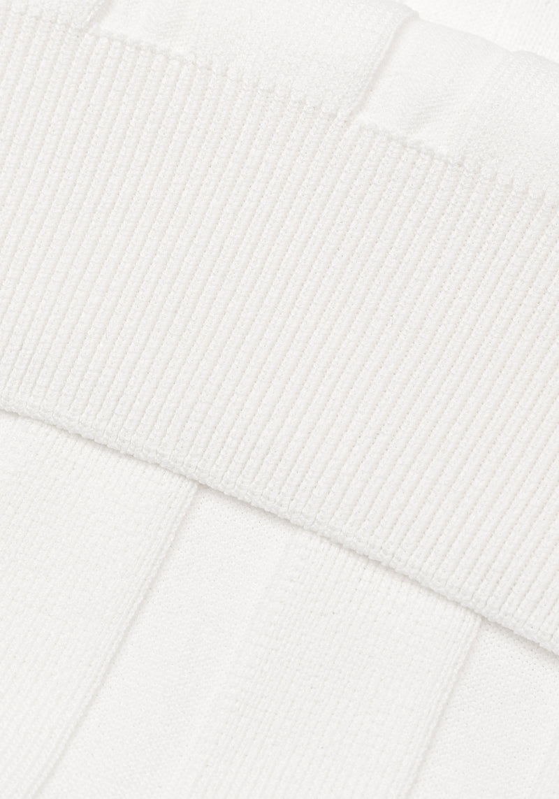 Misty White Polyamide Knitted Polo Shirt
