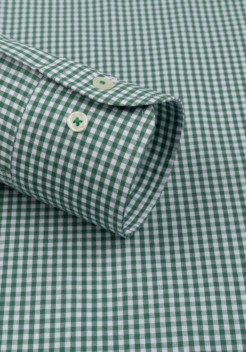 Jade Green Checked Poplin Shirt