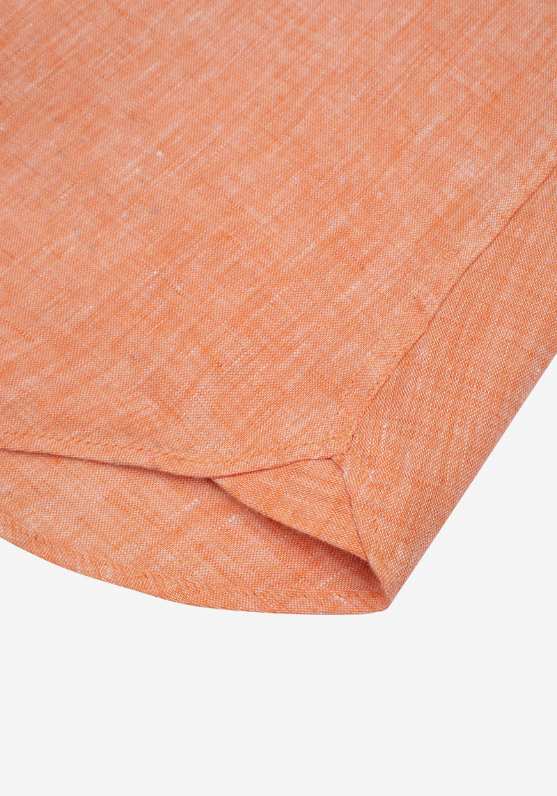 Blush Orange Belgian Linen Shirt