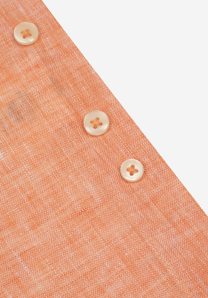 Blush Orange Belgian Linen Shirt