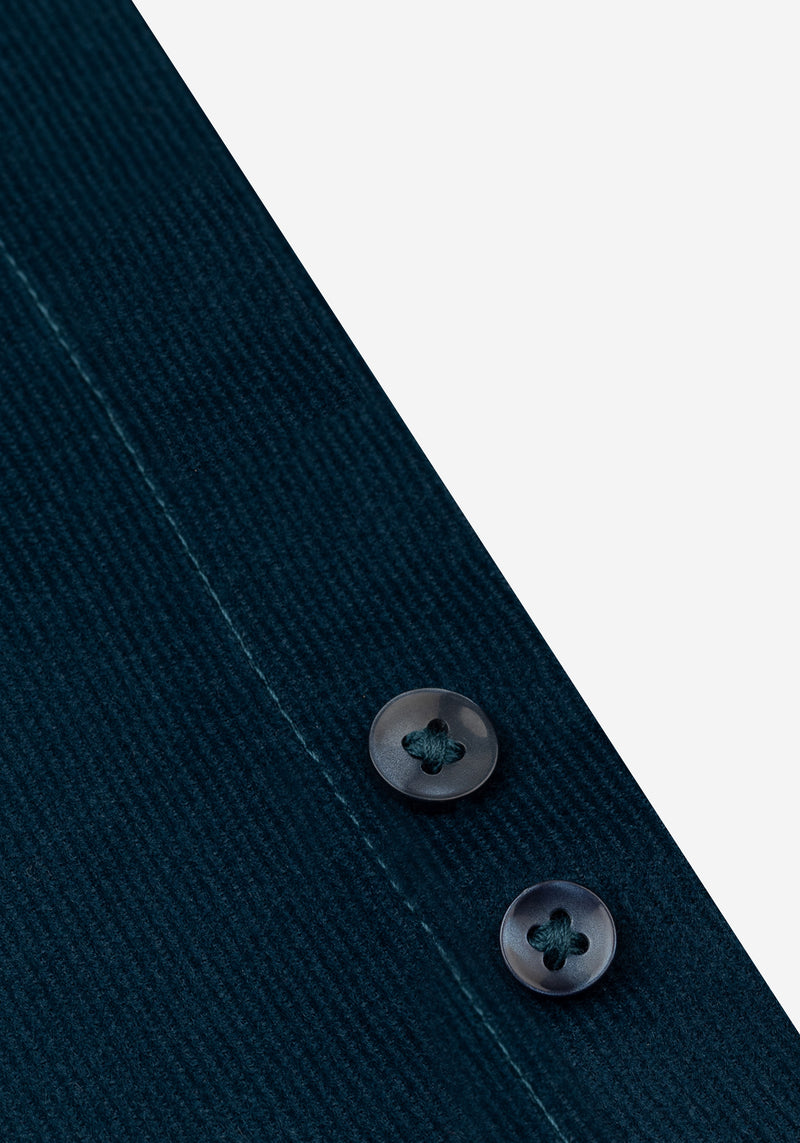 Midnight Teal Corduroy Shirt