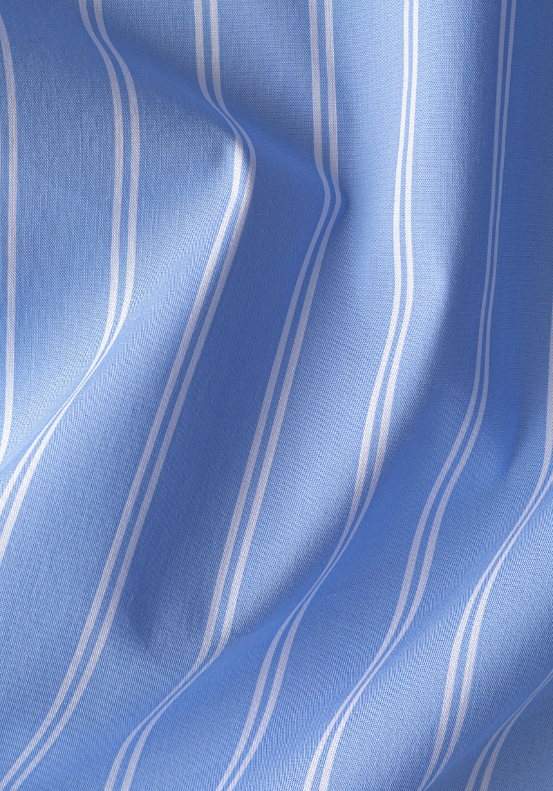 Cornflower Blue Stripe Poplin Shirt