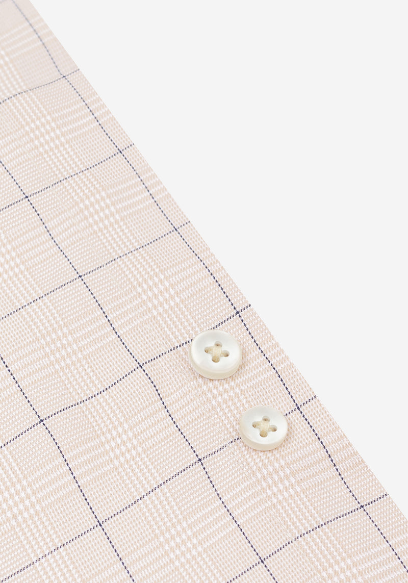 Como Beige Checked Signature Twill Shirt