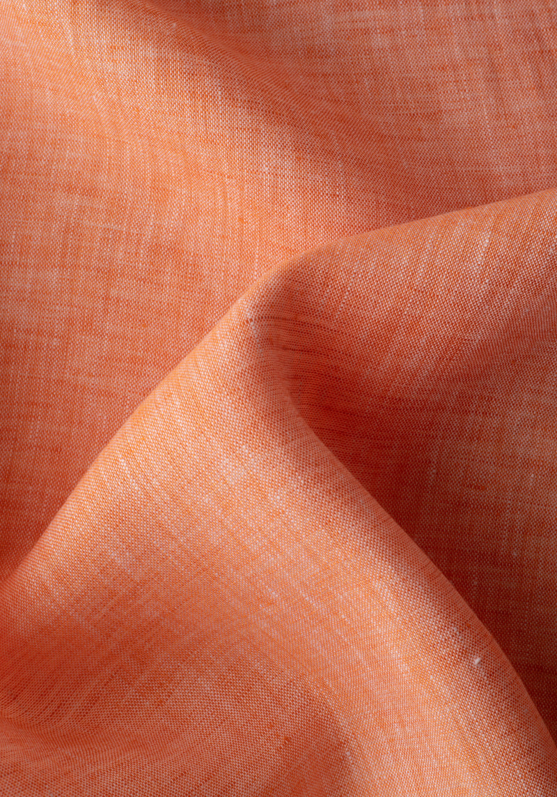 Blush Orange Belgian Linen Shirt