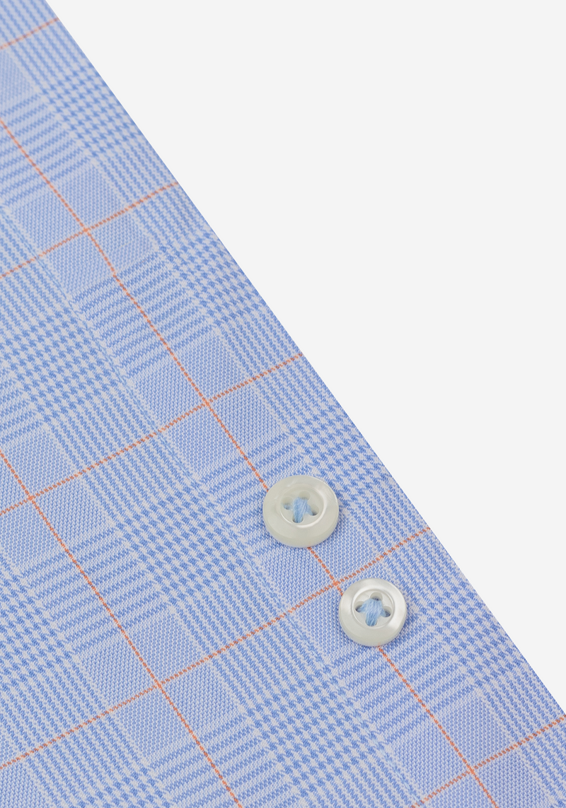 Cornflower Orange Checked Signature Twill Shirt