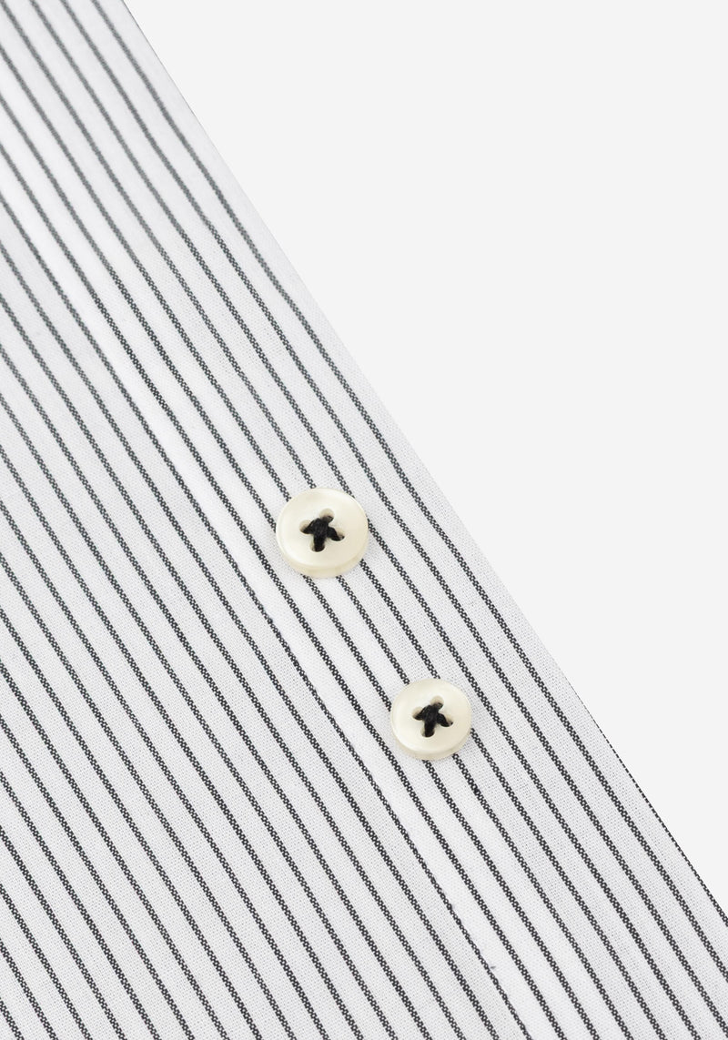 Pitch Black Stripe Poplin Shirt