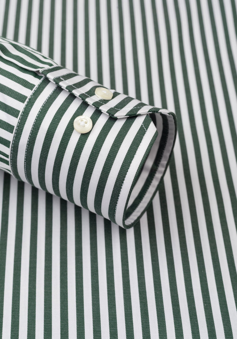 Palm Green Stripe Signature Twill Shirt