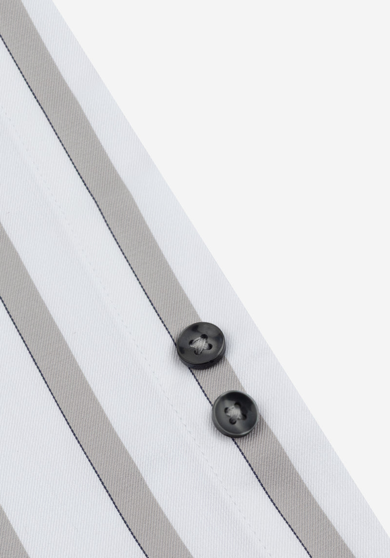 Lunar Grey Stripe Signature Twill Shirt