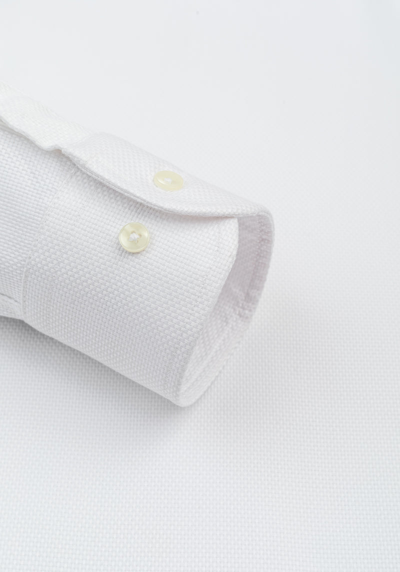 Crown White Basket Weave Shirt