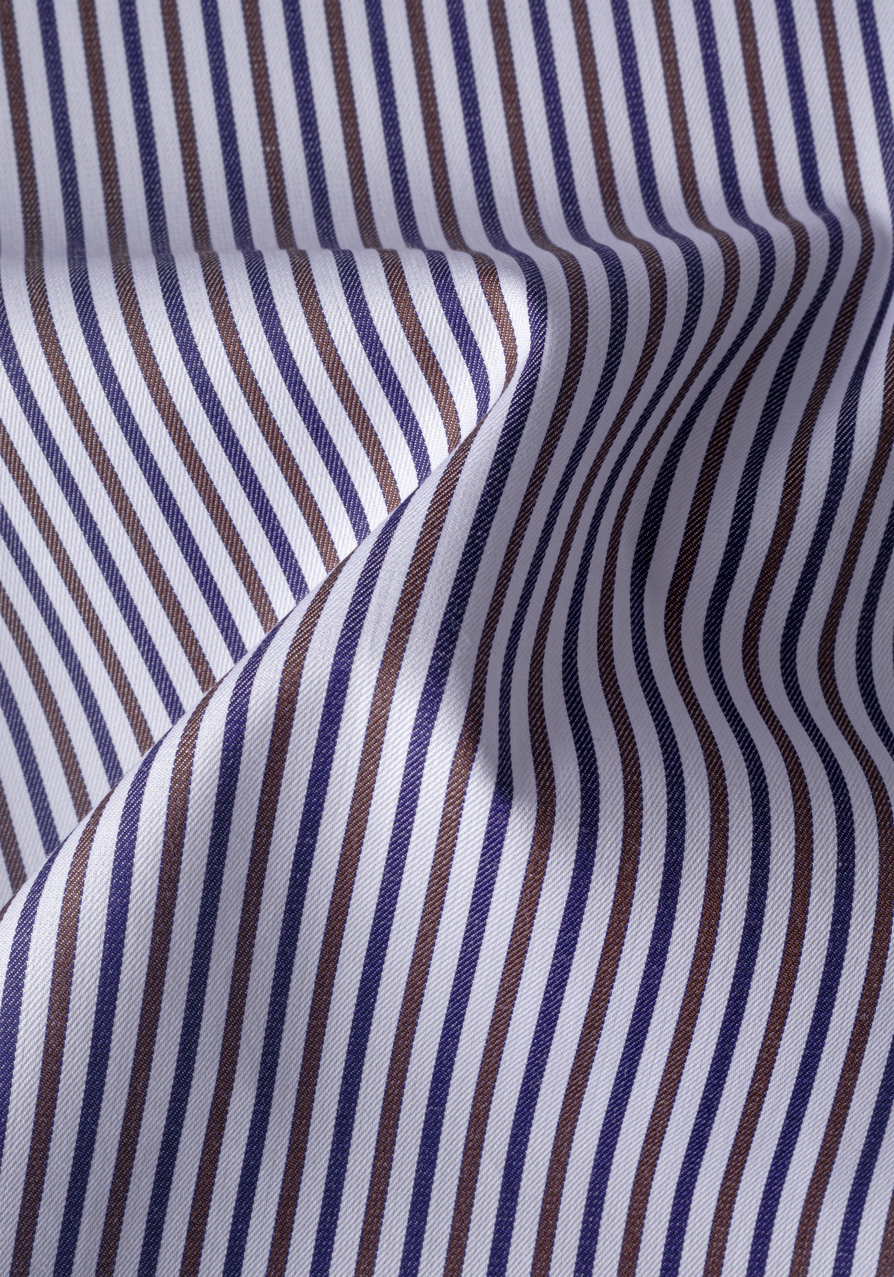 Vintage Navy Brown Stripe Twill Shirt