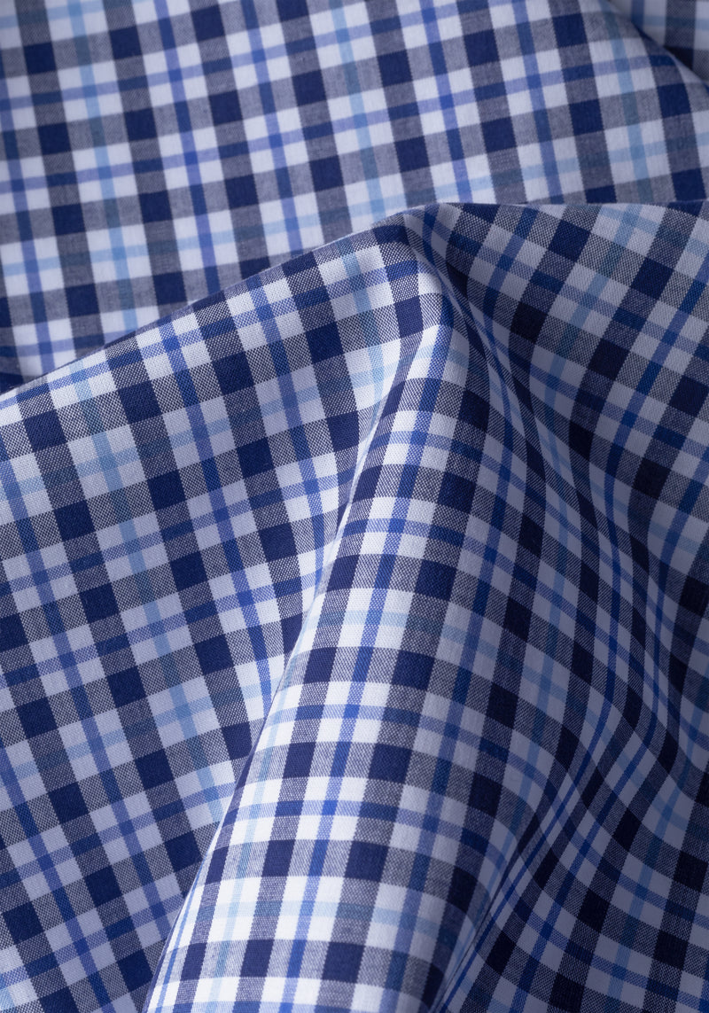 Dusk Navy Checked Oxford Shirt