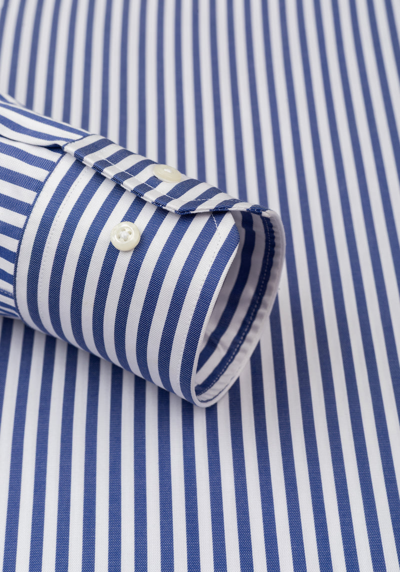 Delta Blue Stripe Signature Twill Shirt