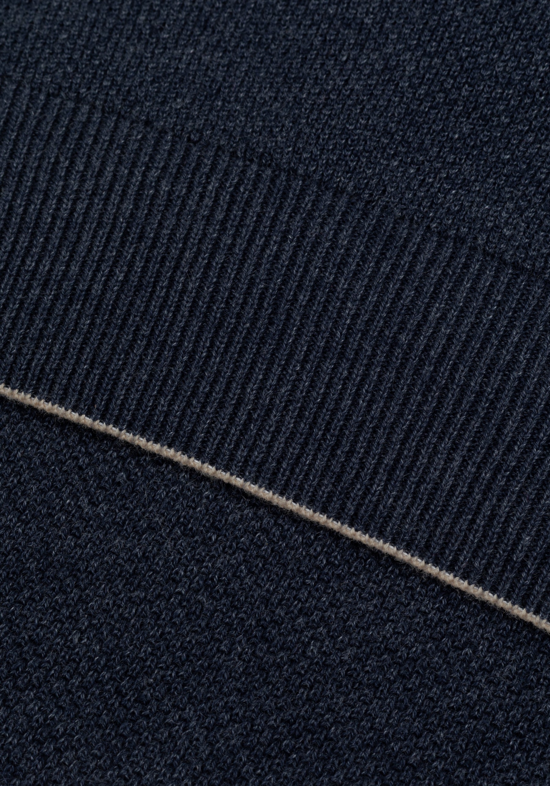 Mineral Navy Knitted Polo Shirt
