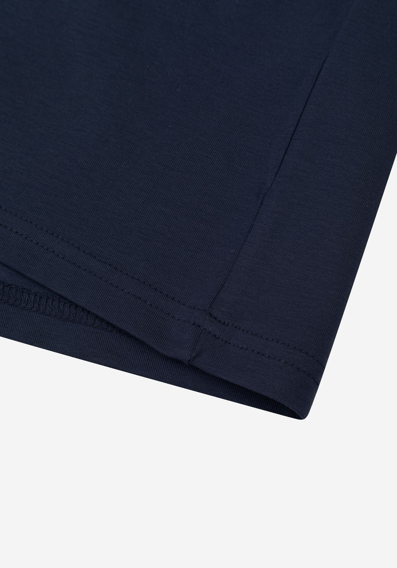 Admiral Blue Cotton Undershirt - Short Sleeve