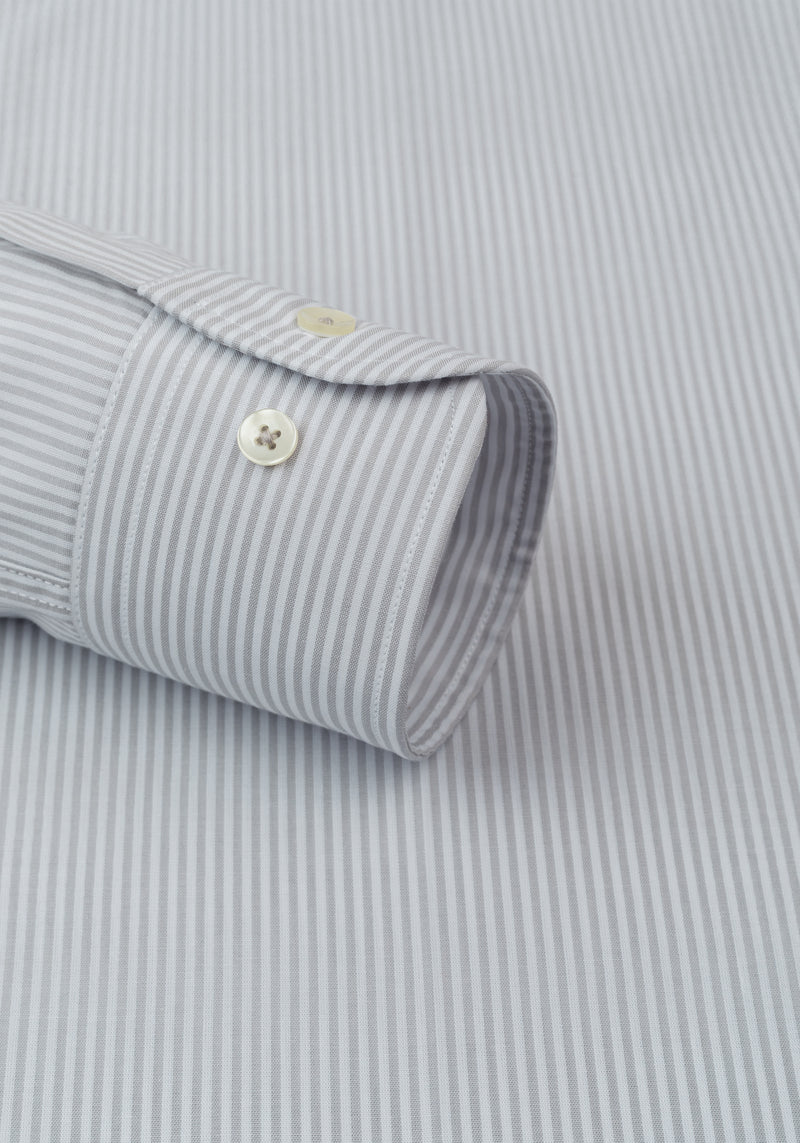 Rusty Grey Stripe Poplin Shirt