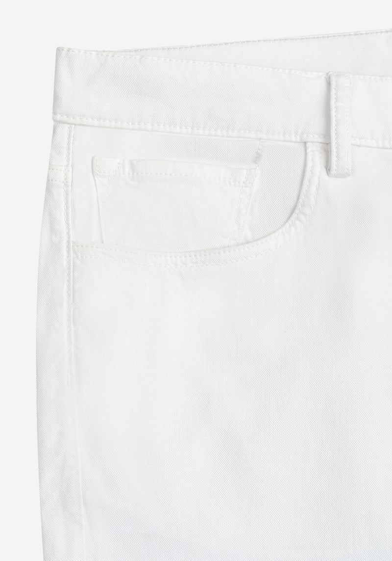 Marble White Cotton Tencel Gabardine