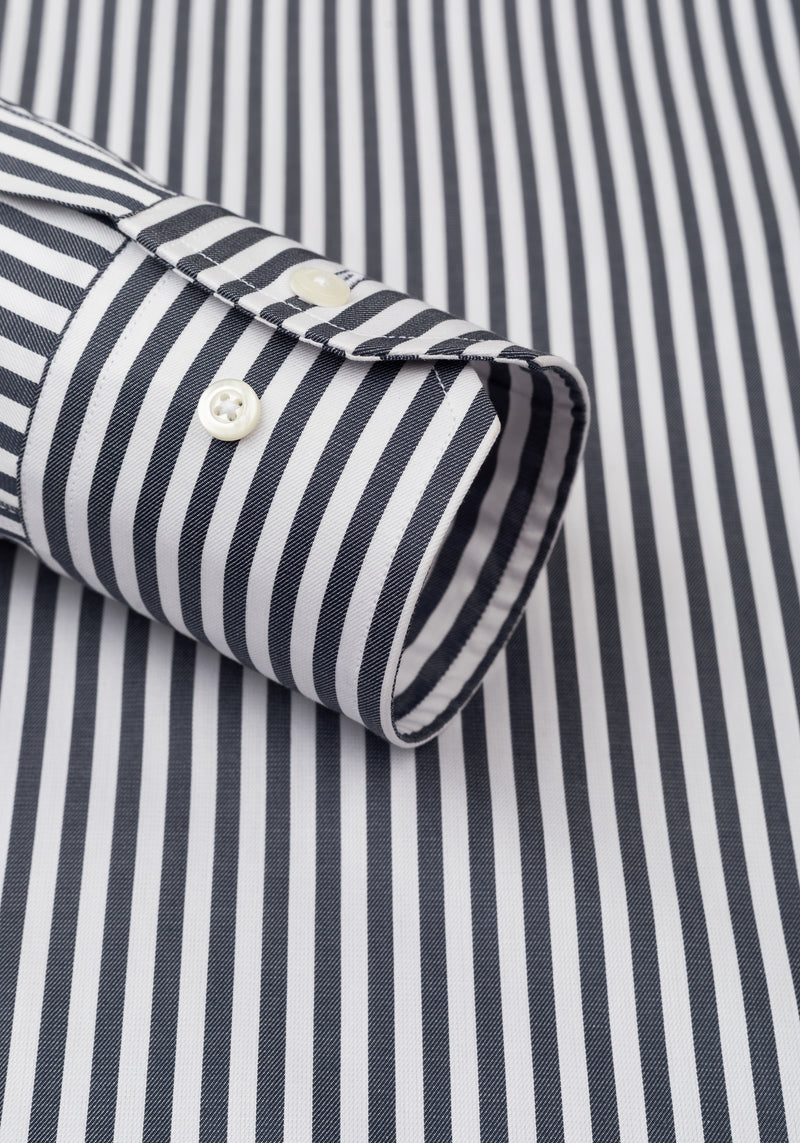 Deep Navy Stripe Signature Twill Shirt