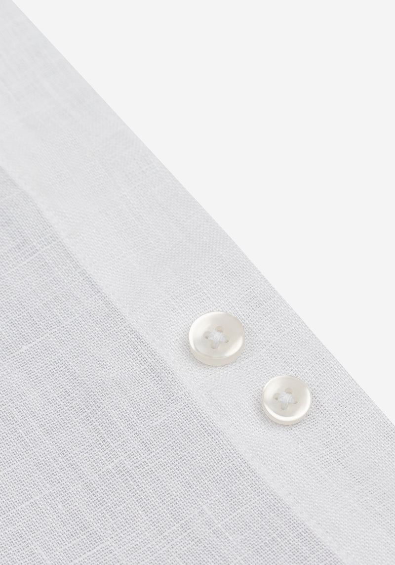 Vanilla White Belgian Linen Shirt