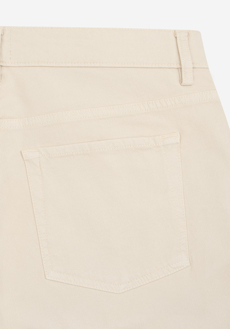 Coastal Beige Cotton Tencel Gabardine