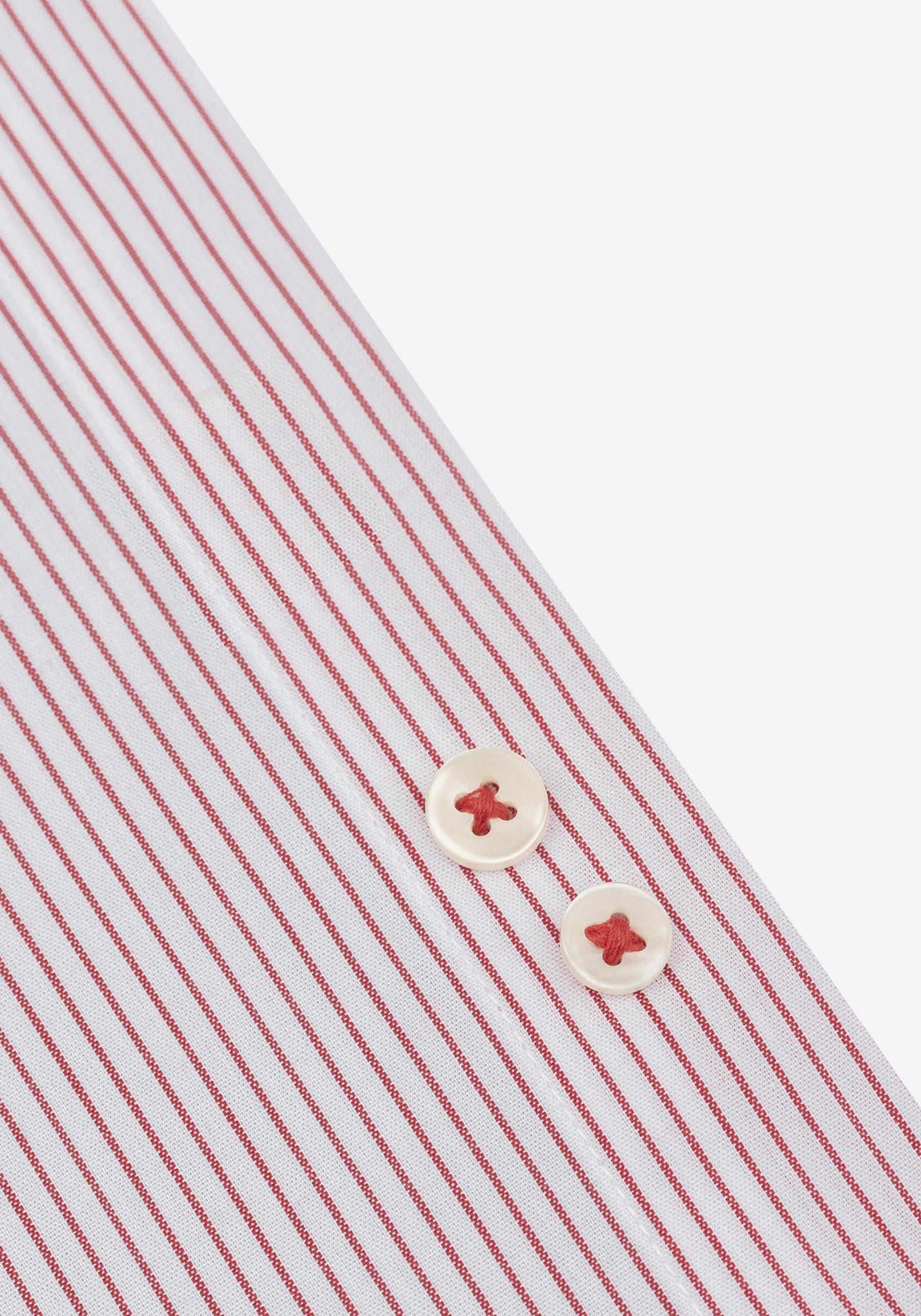 Crimson Red Stripe Poplin Shirt
