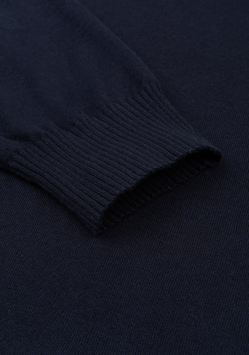Phantom Navy Merino Wool Blend Pullover