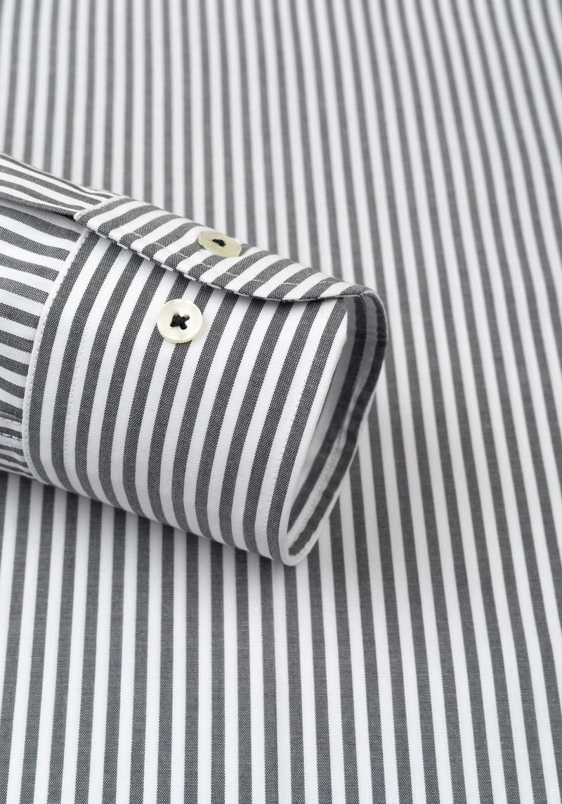 Crow Black Stripe Poplin Shirt