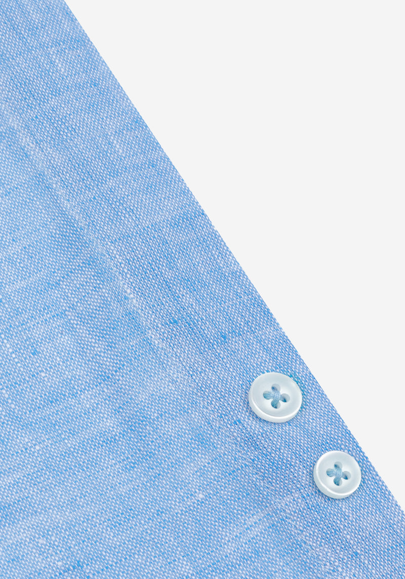 Cornflower Blue Belgian Linen Shirt
