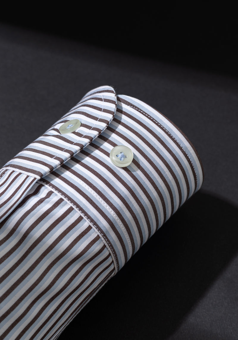 Truffle Brown Stripe Oxford Shirt