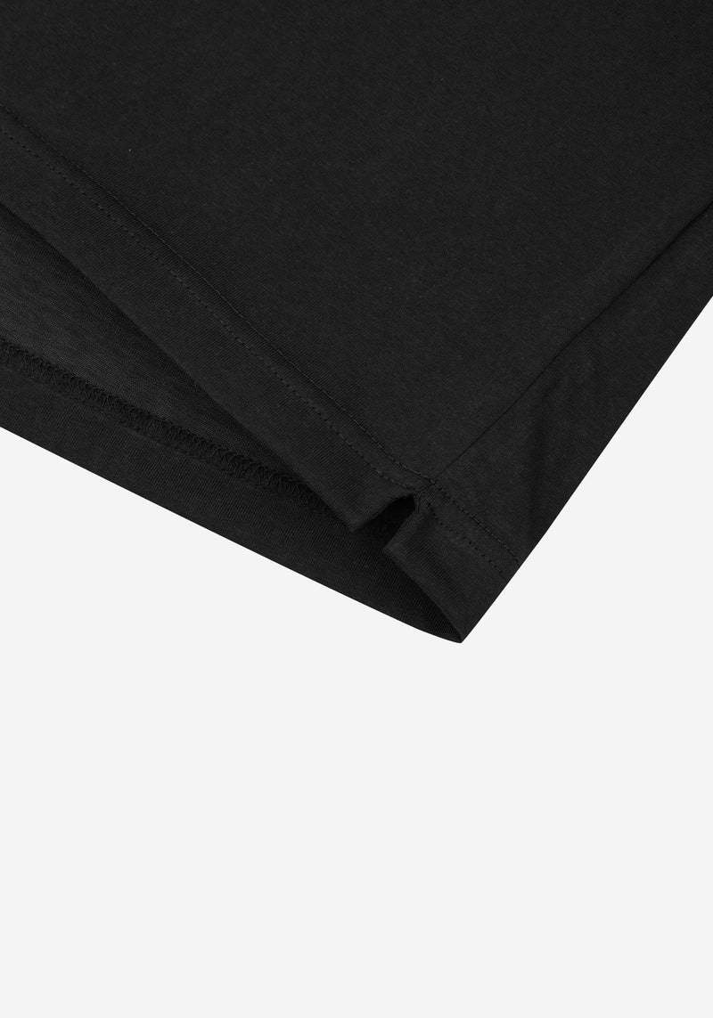 Obsidian Black Cotton Polo Shirt
