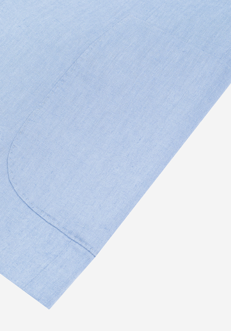 Breeze Blue Pure Linen Blazer