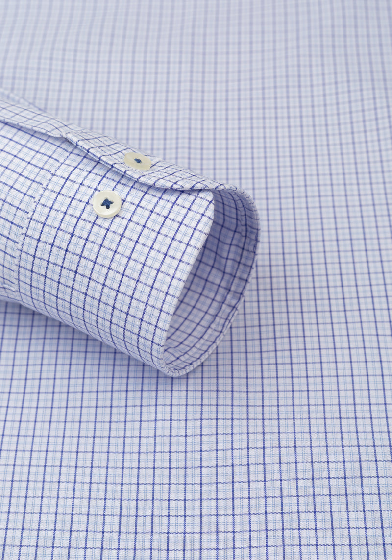 Alice Blue Checked Poplin Shirt