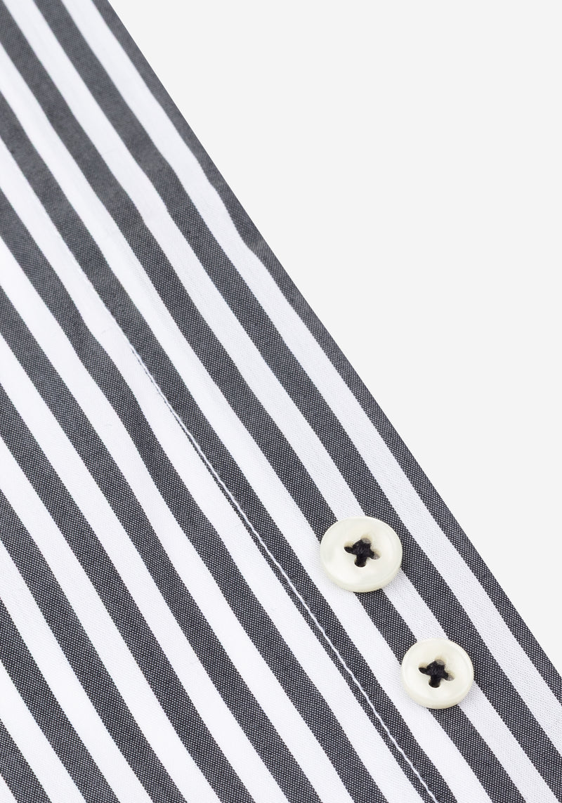 Charcoal Black Stripe Aero-Hybrid Shirt