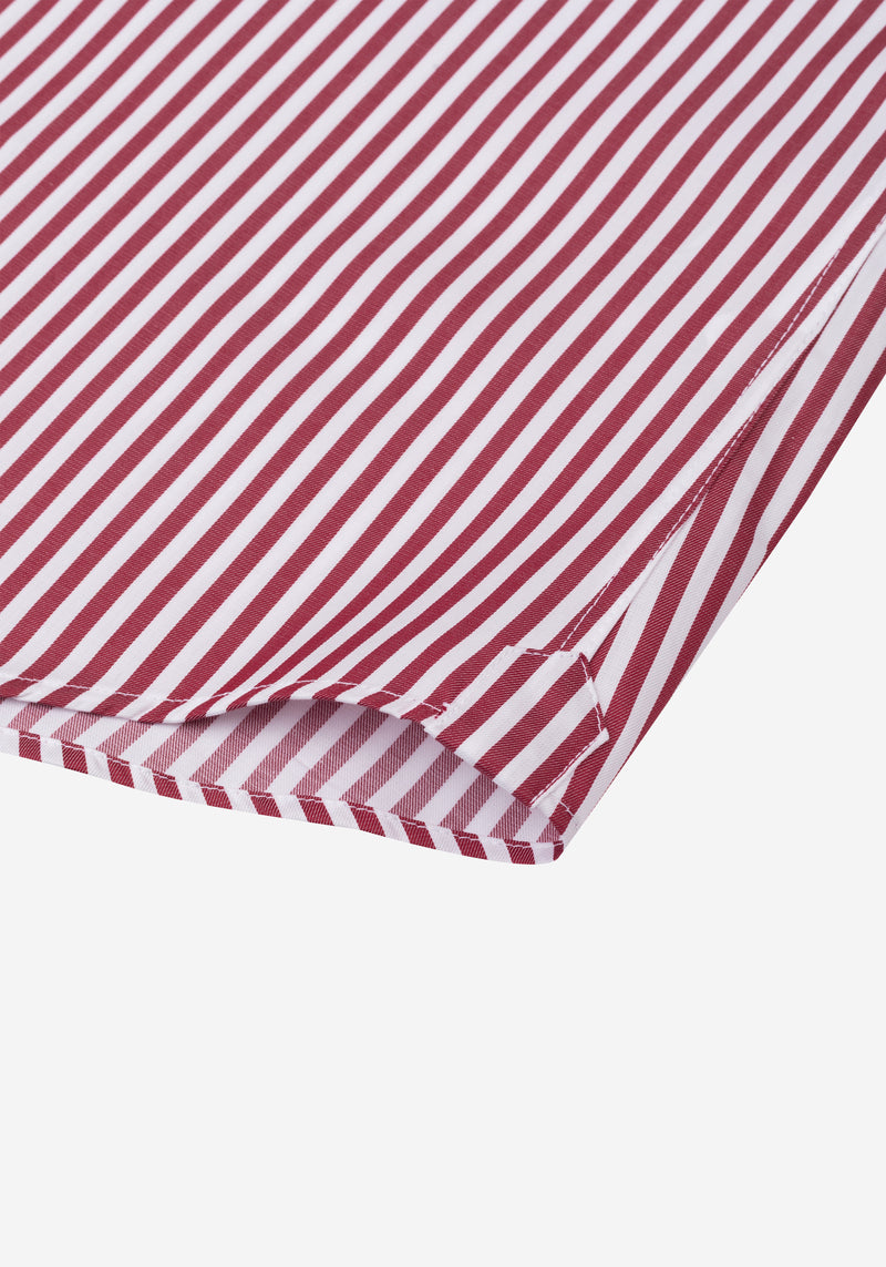 Claret Red Stripe Signature Twill Shirt