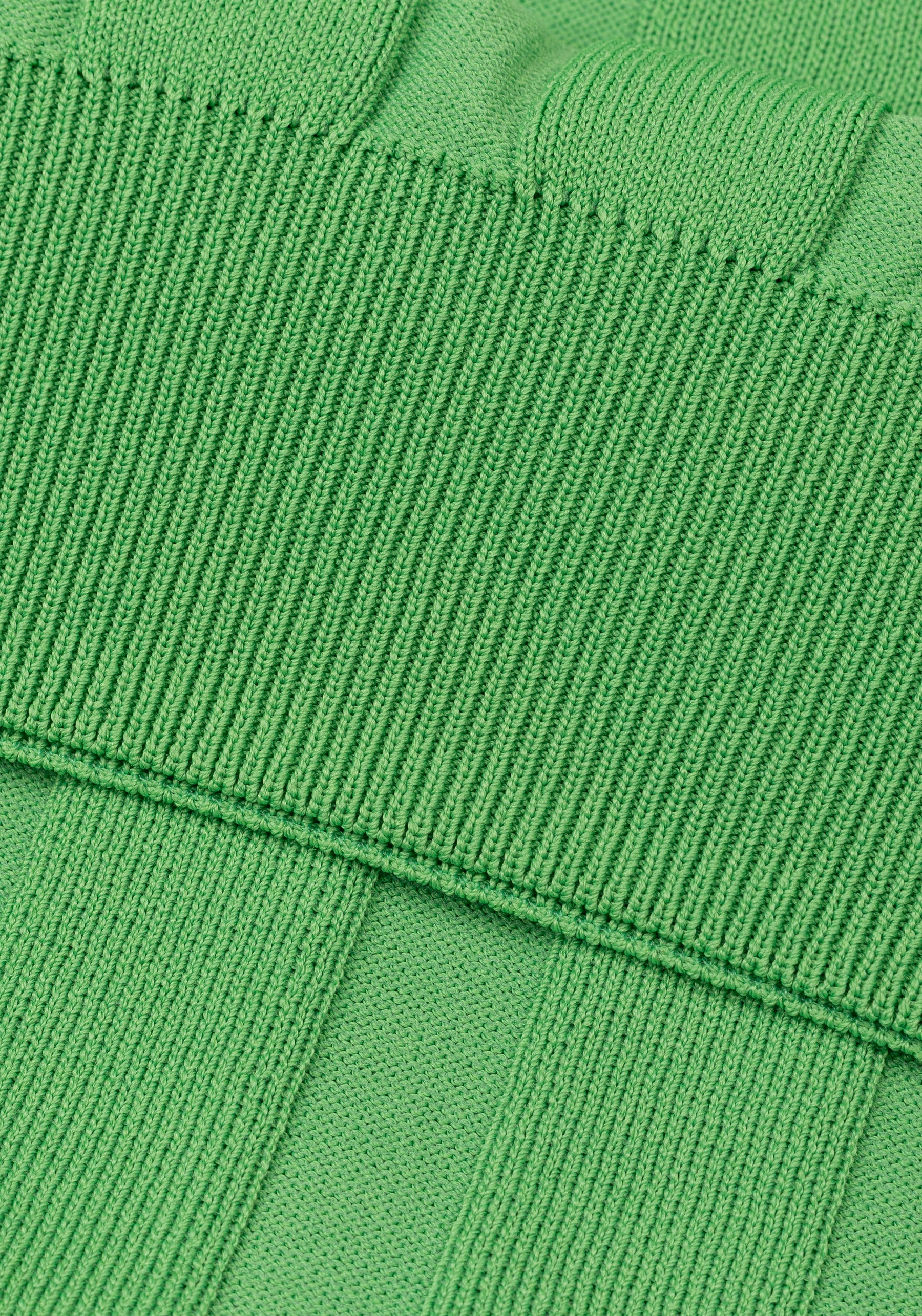 Leaf Green Polyamide Knitted Polo Shirt