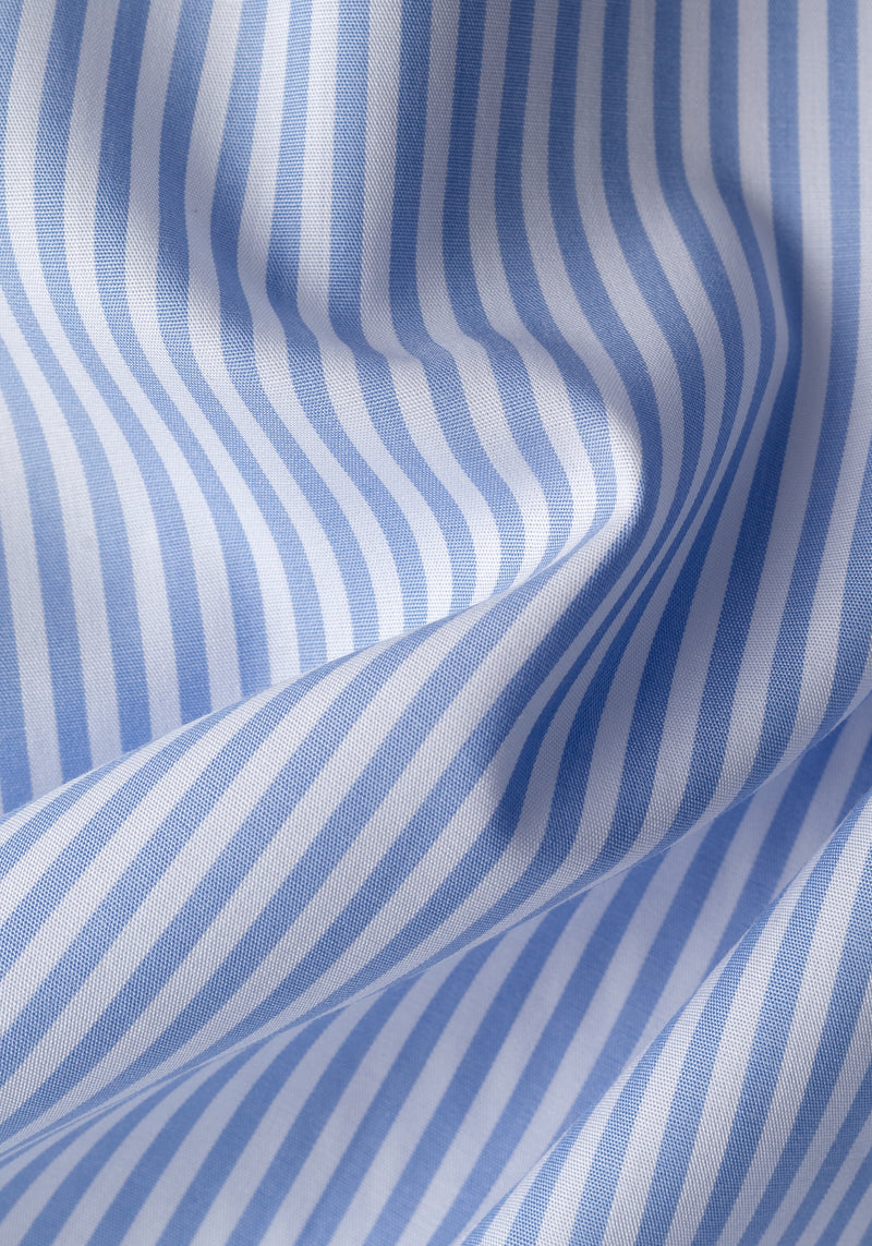 Lake Blue Stripe Poplin Shirt