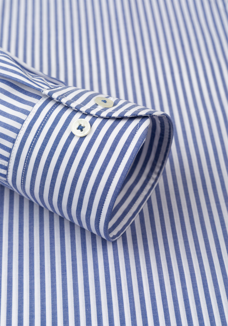 Delft Blue Stripe Poplin Shirt
