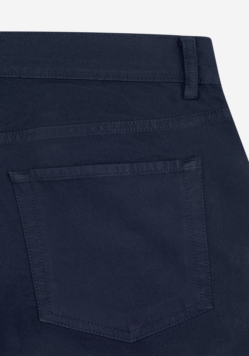 Shadow Navy Cotton Tencel Gabardine