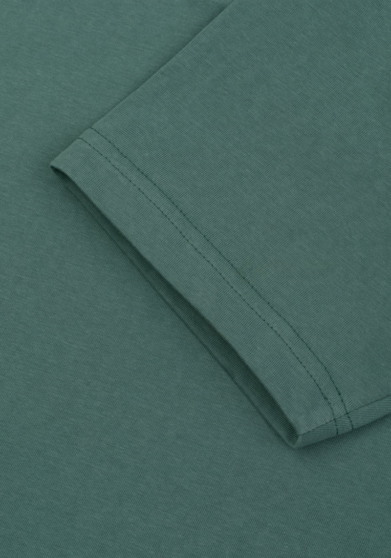 Sea Green Cotton Polo Shirt