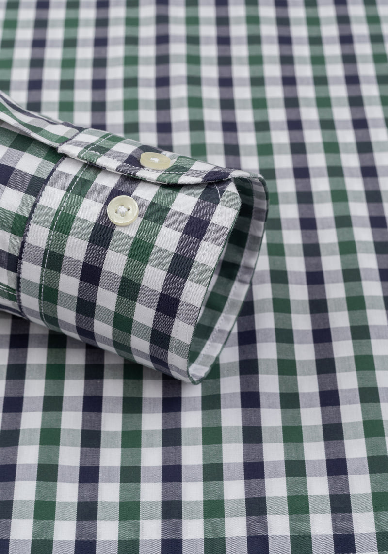 Racing Green Checked Oxford Shirt