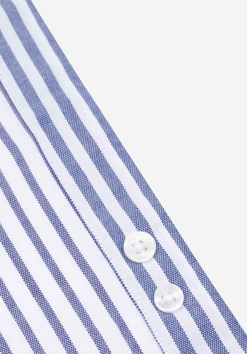 Indigo Blue Stripe Oxford Shirt