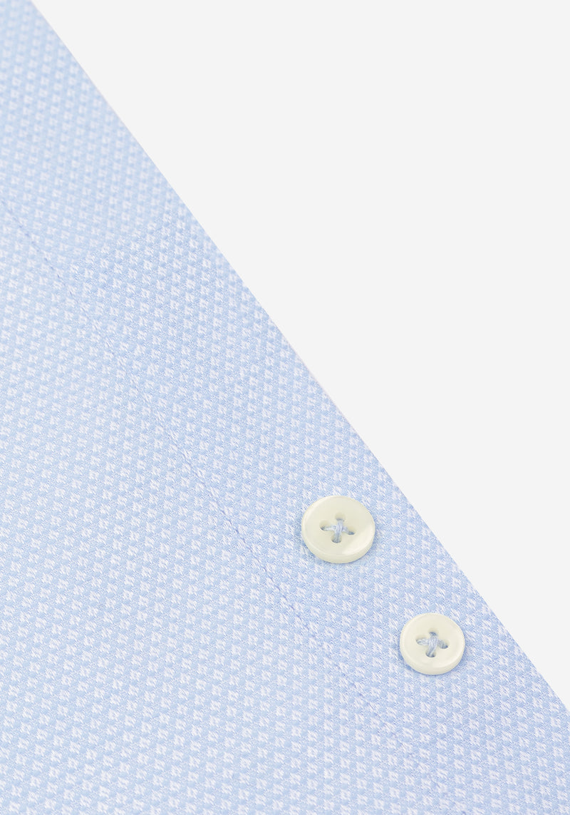 Powder Blue Basket Weave Shirt