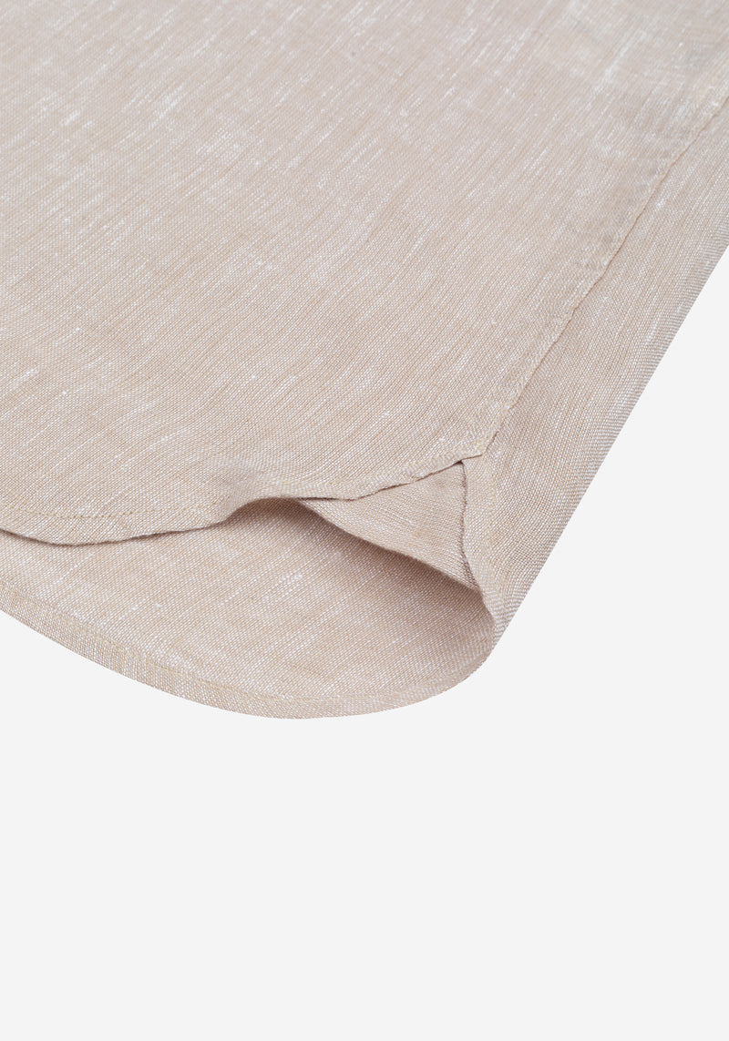 Sand Beige Belgian Linen Shirt