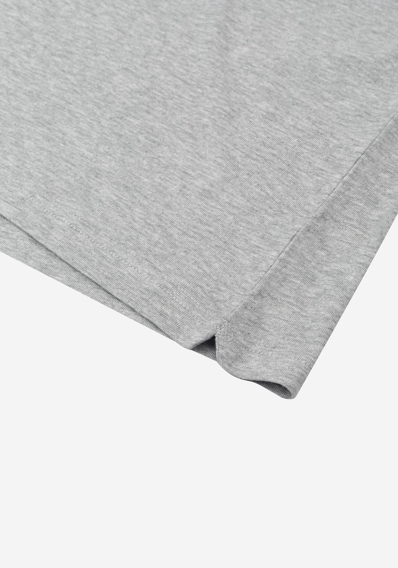 Ash Grey Linen-Blend V-Polo