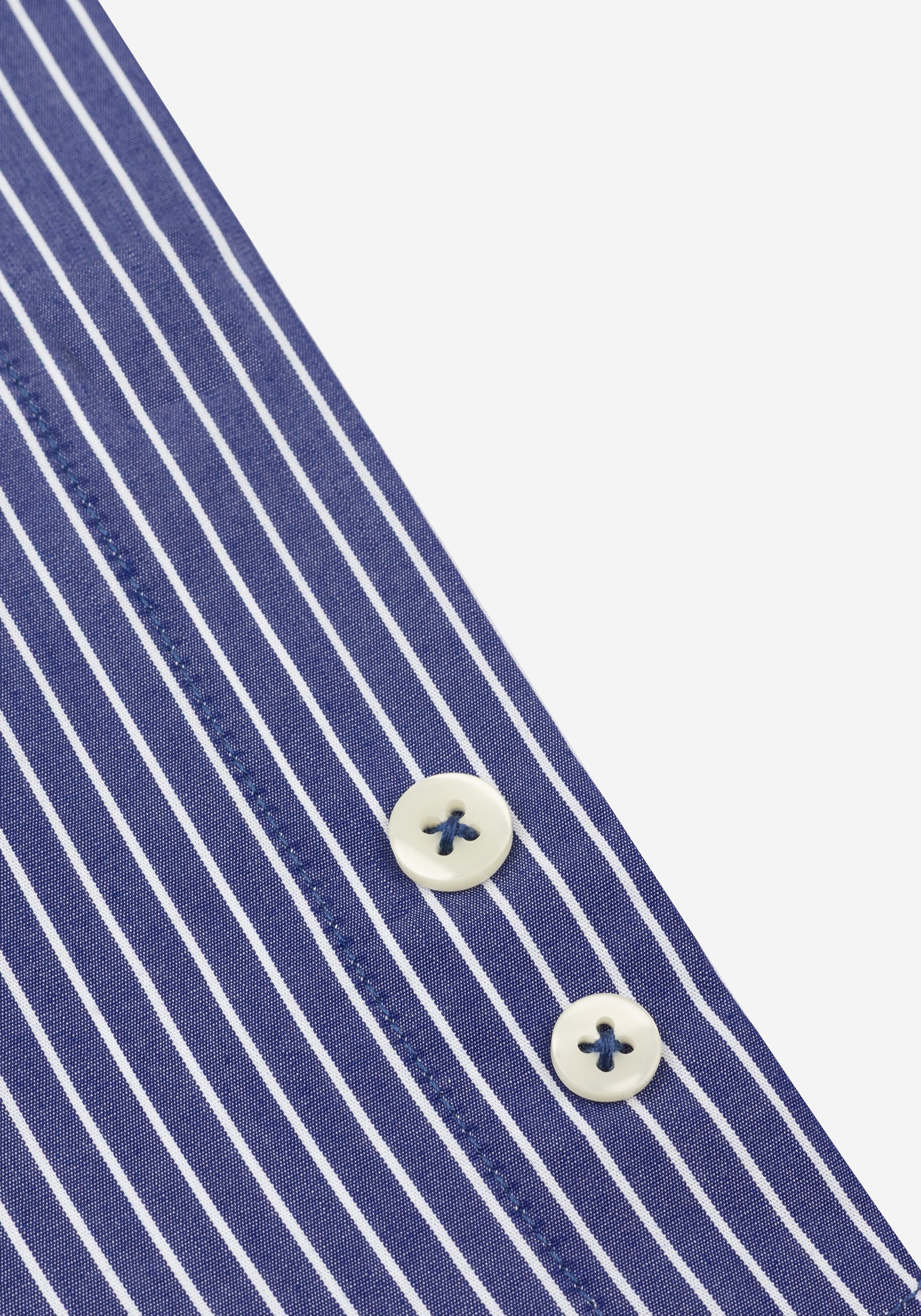 Midnight Navy Stripe Poplin Shirt