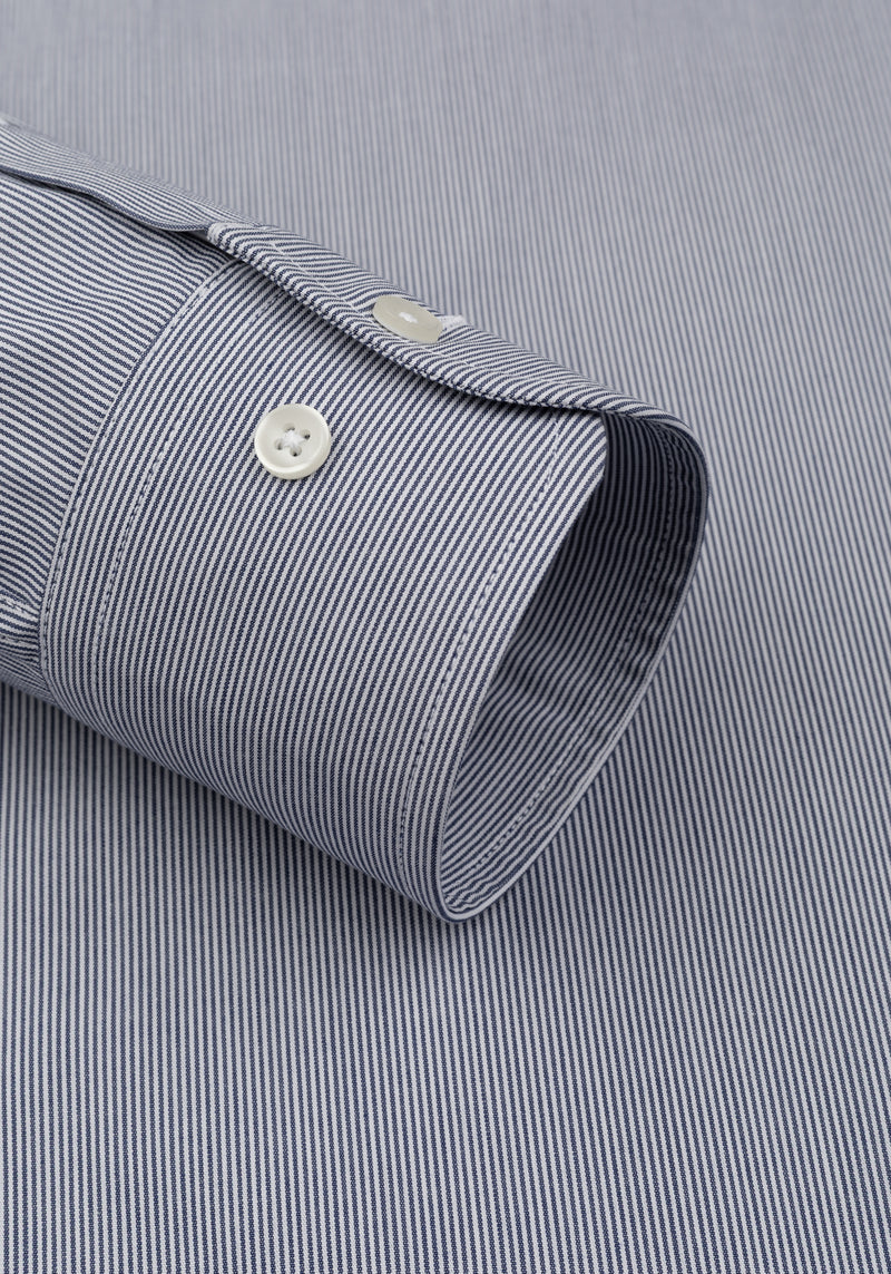 Coal Black Stripe Signature Twill Shirt