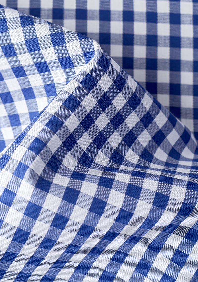 Clear Blue Checked Poplin Shirt